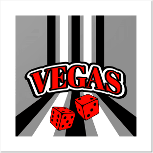 VEGAS Vacation Roll Of The Dice Red Posters and Art